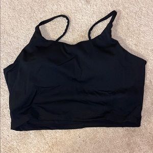 Never Worn Cropped Black Tank Top